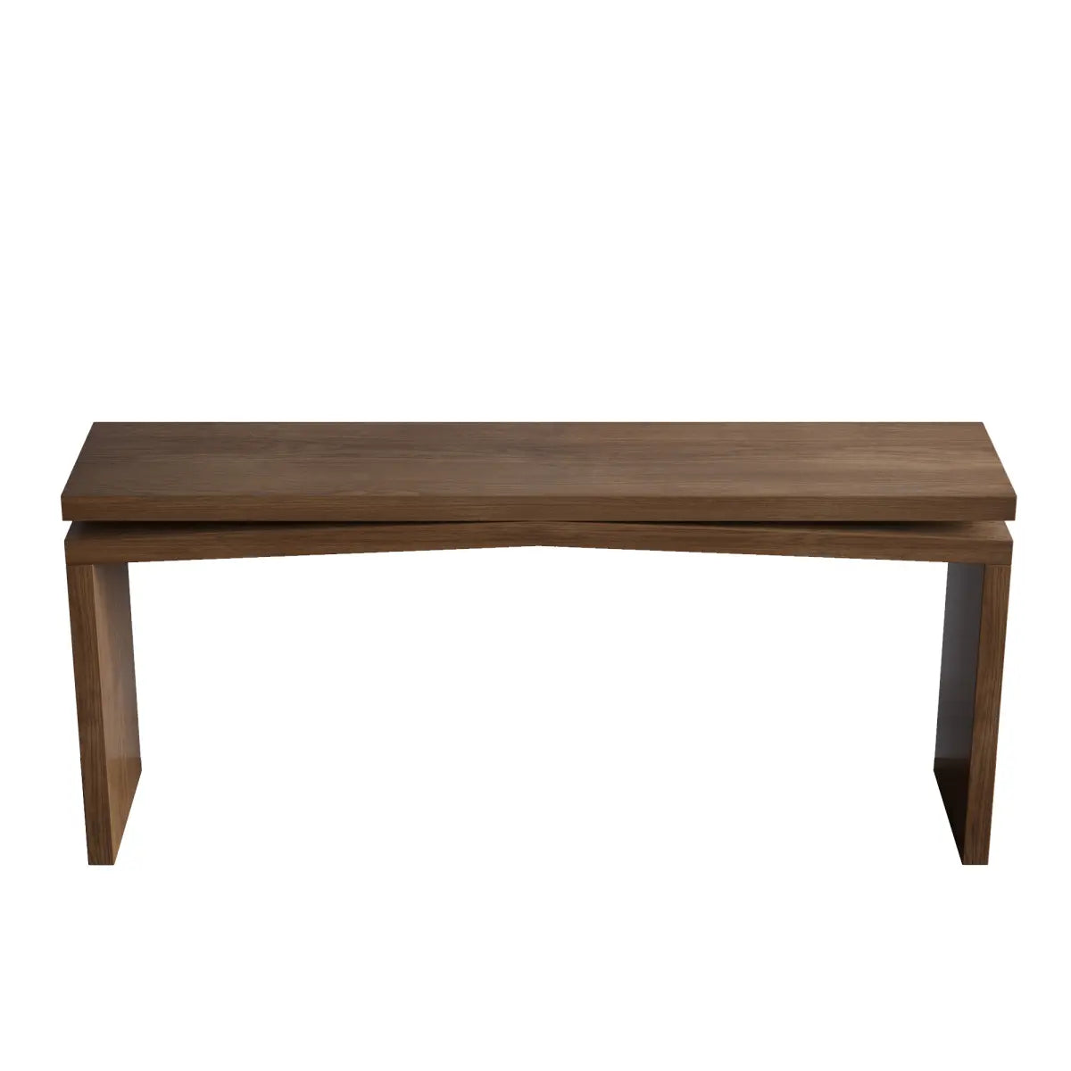 Rustic 65" Solid Wood Veneer Farmhouse Console Table - Sturdy Split Sled Base for Entryway & Living Room