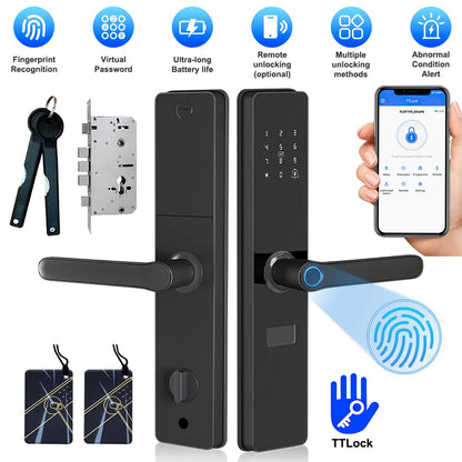 Upgraded Summervibes Keyless Biometric Fingerprint & Bluetooth Door Lock - Fits 60mm Thickness