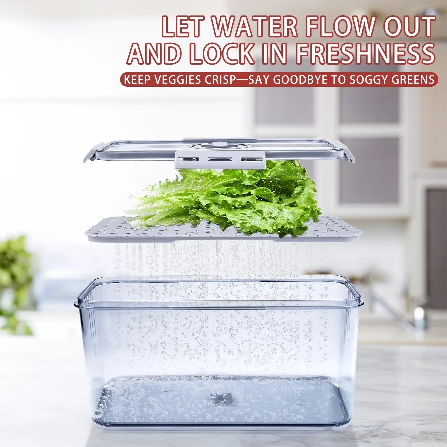Stylish Sealed Bread Box with Lid - 7.45L Capacity, Time Record Feature, Perfect for Homemade Bread, Bagels, Cookies & More - Gray Kitchen Essential