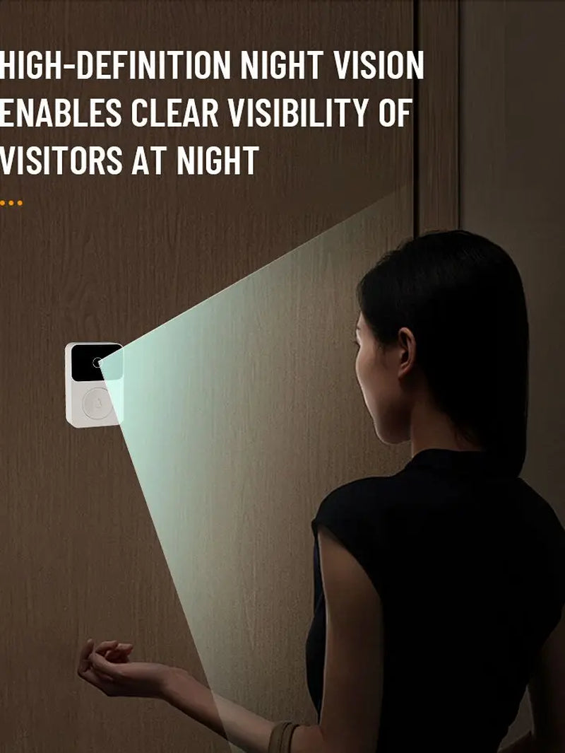 Smart Wireless Video Doorbell Camera - 1080P HD, AI Detection, Night Vision, Instant Alerts & 2-Way Audio - Easy Install & Rechargeable Battery