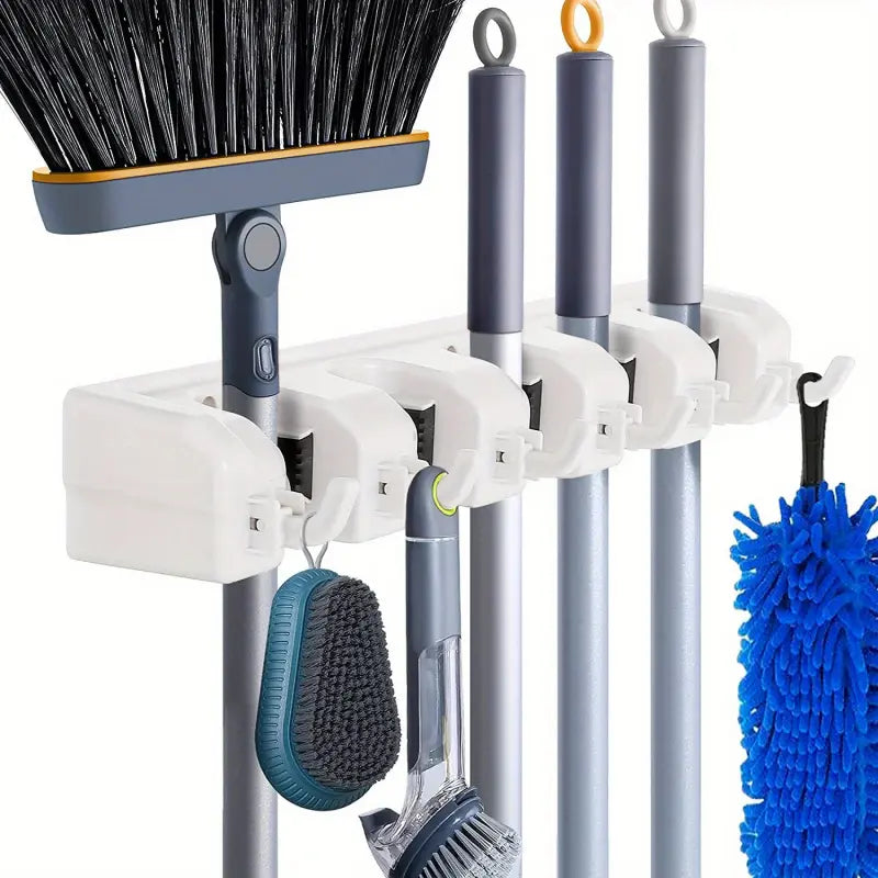 Maximize Your Space with the Meiglobal Wall-Mounted Garden Tool Organizer - 5 Slots & 6 Hooks for Ultimate Efficiency in Garage, Shed, or Laundry Room!