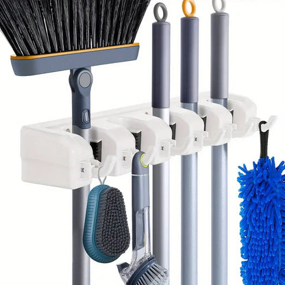 Maximize Your Space with the Meiglobal Wall-Mounted Garden Tool Organizer - 5 Slots & 6 Hooks for Ultimate Efficiency in Garage, Shed, or Laundry Room!