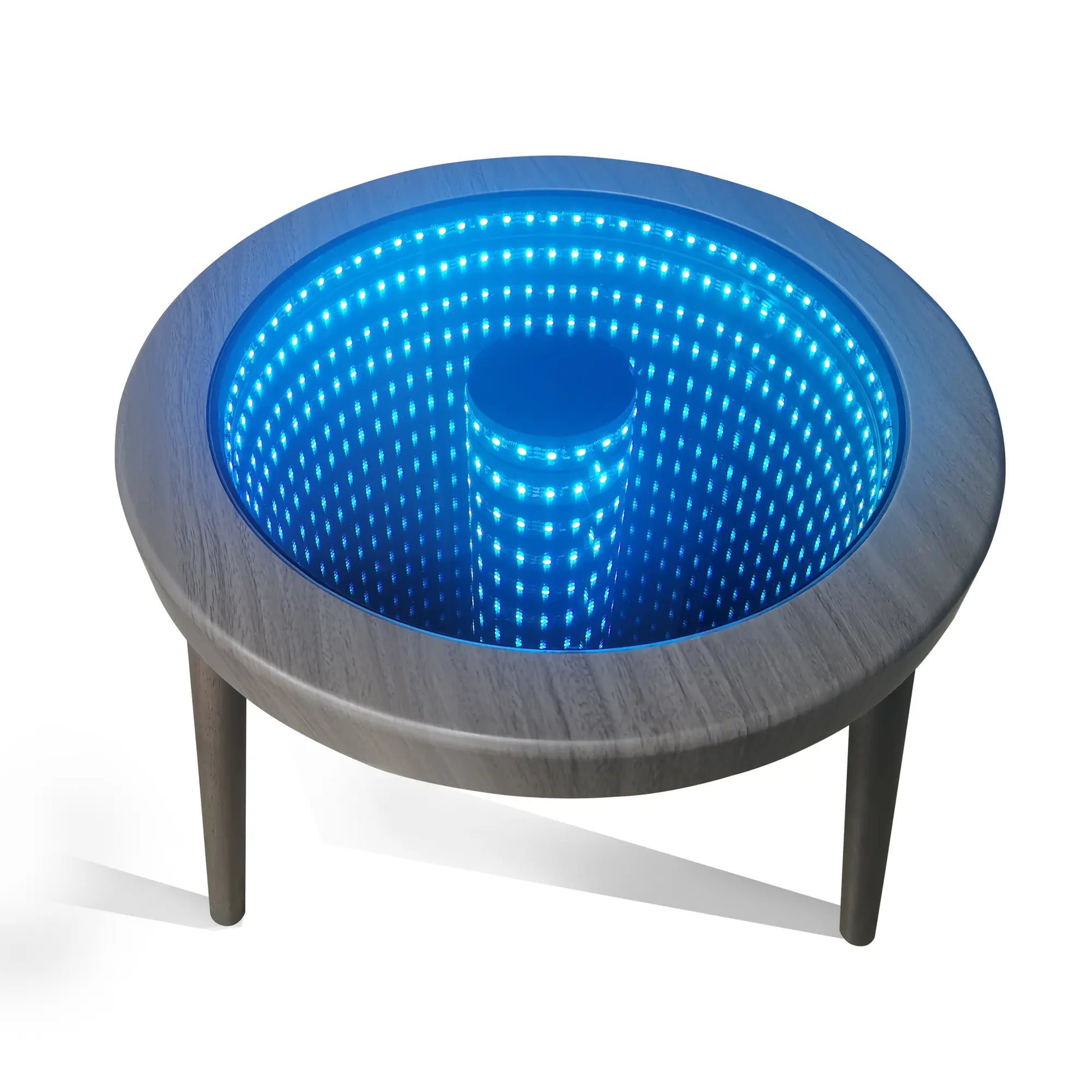 LED Infinity Mirror Coffee Table - 3D Abyss Effect with Remote, Voice & App Control for Living Room & Game Room