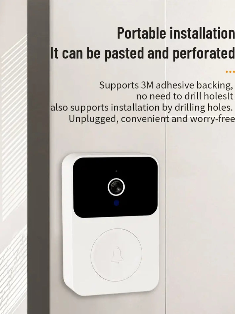 Smart Wireless Video Doorbell Camera - 1080P HD, AI Detection, Night Vision, Instant Alerts & 2-Way Audio - Easy Install & Rechargeable Battery