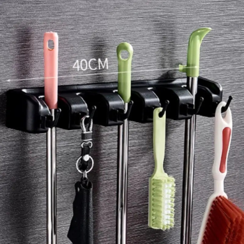 Maximize Your Space with the Meiglobal Wall-Mounted Garden Tool Organizer - 5 Slots & 6 Hooks for Ultimate Efficiency in Garage, Shed, or Laundry Room!