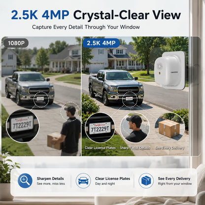 CINMOORE 2.5K Wireless Weatherproof Security Camera - AI Motion Detection, Color Night Vision & Rechargeable Battery for Ultimate Home Surveillance