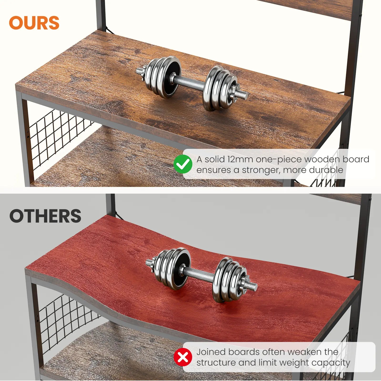 Versatile 4-Tier Kitchen Baker's Rack with Power Outlet, Adjustable Shelves, and Side Storage Baskets - Perfect Microwave Stand with Anti-Tip Safety Feature