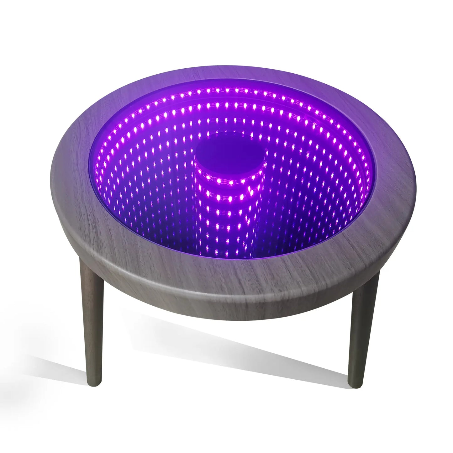 LED Infinity Mirror Coffee Table - 3D Abyss Effect with Remote, Voice & App Control for Living Room & Game Room